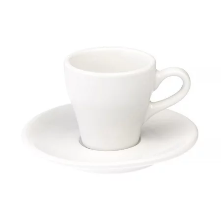 Šálkový set Loveramics Tulip pre espresso o objeme 80 ml v bielej farbe, vyrobený z kvalitného porcelánu.