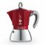Red mocha pot from Bialetti. Designed for induction and for the preparation of 6 cups.