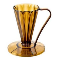 Cafec Flower Deep 27 plastic dripper brown - Pour over coffee