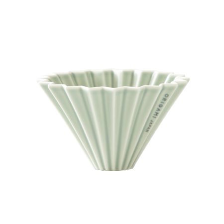 Dripper céramique Origami S vert mat - porcelaine japonaise
