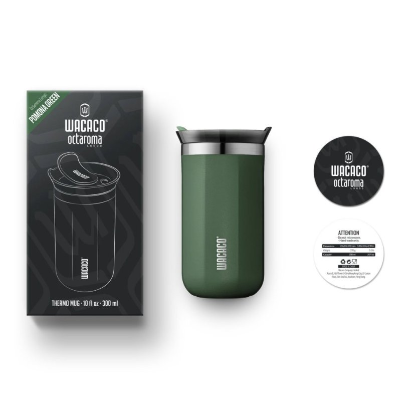 Mug thermo de voyage Wacaco Octaroma Lungo - Pomona Green 300 ml
