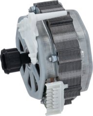 Elektromotor mat siichtbarer Statorwécklung, Plastiksgetriibdeckel an engem Stecker mat Drot Elektromotor mat siichtbarer Statorwécklung, Plastiksgetriibdeckel an engem Stecker mat Drot