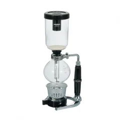Vacuum pot for 5 cups prepares 600 ml of coffee.