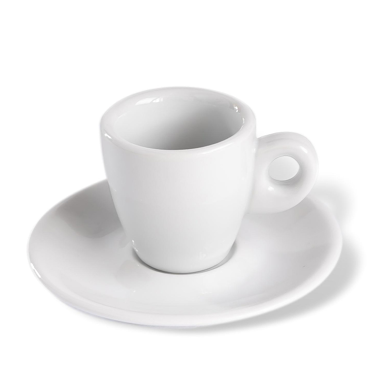 ClubHouse чаша и чинийка Giacinto 65 ml бяла