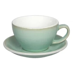 Filiżanka i spodek Loveramics Egg - Cafe Latte 300 ml w kolorze bazylii, wykonane z wysokiej jakości porcelany. Filiżanka i spodek Loveramics Egg - Cafe Latte 300 ml w kolorze bazylii, wykonane z wysokiej jakości porcelany.