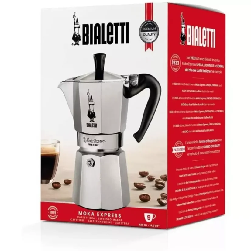 Oryginalne pudełko od Bialetti Moka Express.