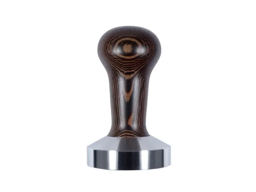 Presse à café Heavy Tamper en bois de wengé de 57,5 mm.