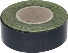 PTFE-Band h 50 mm, opgerollte Rull mat grénger gemuschterter Uewerfläch a schwaarzem Ënnergrond. PTFE-Band h 50 mm, opgerollte Rull mat grénger gemuschterter Uewerfläch a schwaarzem Ënnergrond.