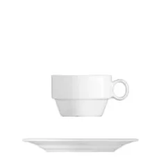 white Princip cup for preparing cappuccino