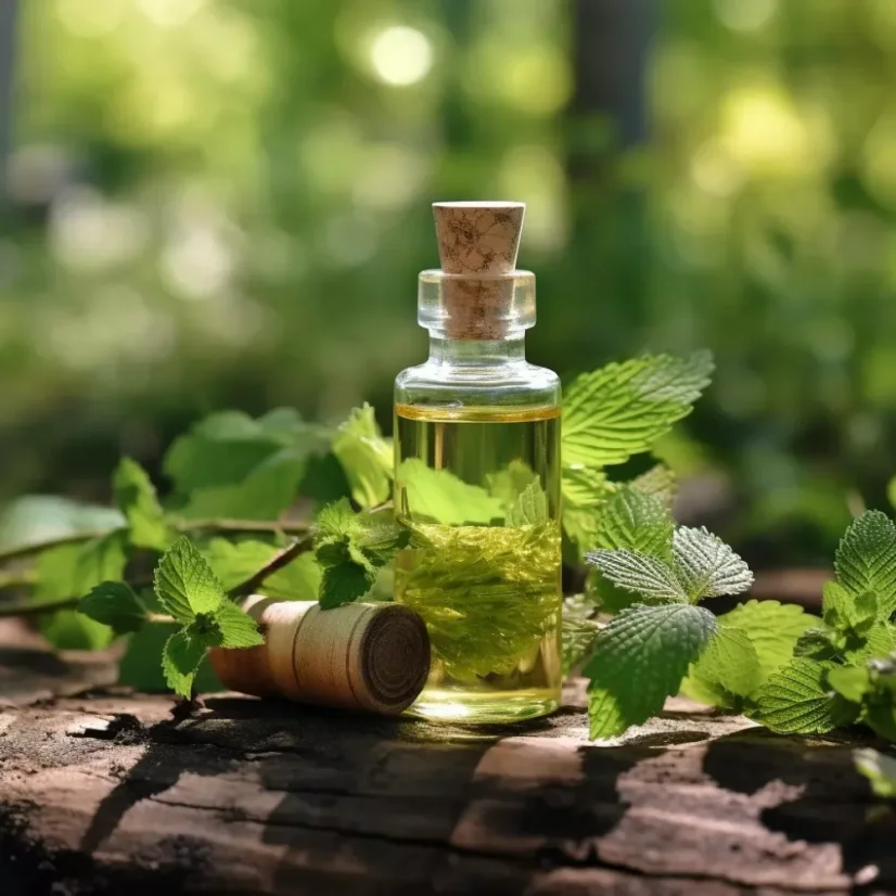 Huile essentielle de mélisse en flacon de 10 ml, 100 % naturelle et adaptée au soutien de la digestion.