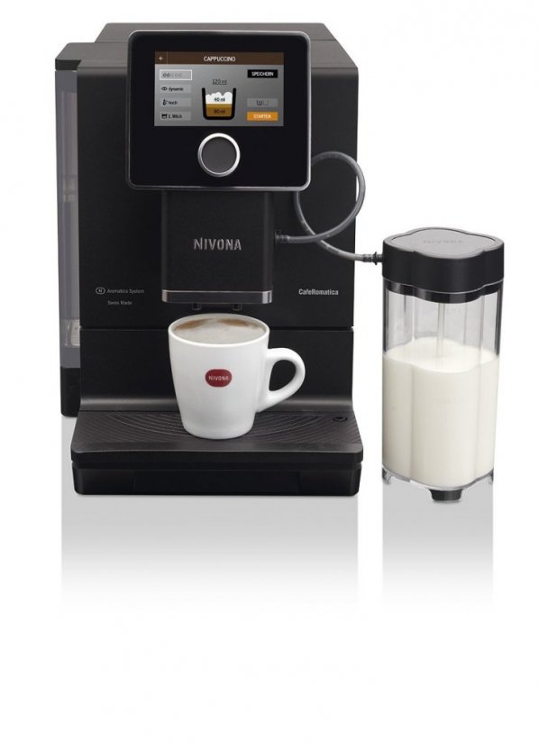 Caractéristiques de la machine à café Nivona NICR 960 : Distribution de café et de lait en une seule fois.