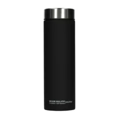 Termohrnček Asobu Le Baton vo striebornej farbe s objemom 500 ml, ideálny na udržanie teploty nápojov počas cestovania.