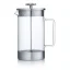 French press Barista & Co Core Coffee Press Steel de 1000 ml en couleur argentée, avec un filtre fin pour une préparation de café de qualité.