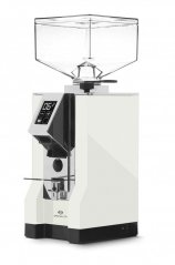 Weiße elektrische Mühle Eureka Mignon Speciality mit Zeitschaltuhr zum Mahlen von Espresso-Kaffee