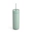Tasse isotherme avec paille pour boissons froides de couleur menthe. Tasse isotherme avec paille pour boissons froides de couleur menthe.