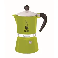 Cafetera Bialetti Rainbow 3, color verde.