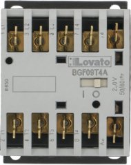 Schütz Lovato BGF09T4A mat véier Haaptklemmen mat Fändelkontakter fir d'Montage op der Rail