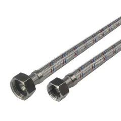 Pressure flexi hose on a white background