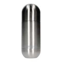 Silver Asobu Orb Bottle thermos with a capacity of 420 ml keeps your drink warm. Silver Asobu Orb Bottle thermos with a capacity of 420 ml keeps your drink warm.