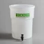 White plastic bucket for Cold Brew