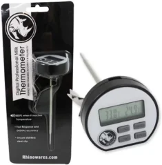 Digital thermometer by Rhinowares with a colorful printed paper box