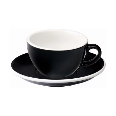 Tasse et soucoupe noires Loveramics Egg - Flat White 150 ml