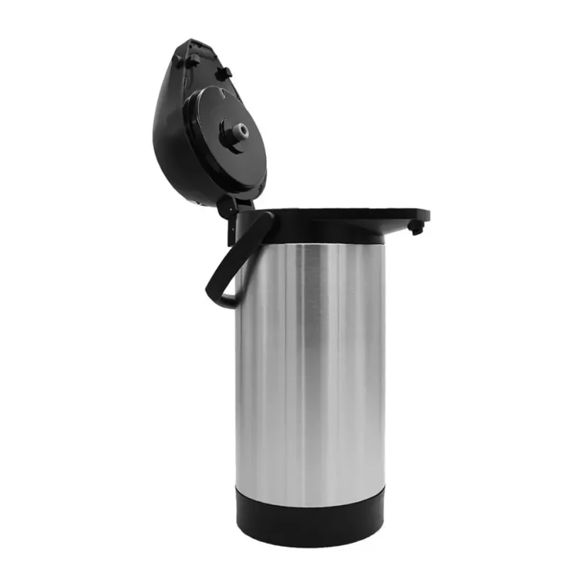 Moccamaster Airpot s objemom 3,5 l je elegantná kanvica pre kávovary, ktorá vyniká svojou striebornou farbou.