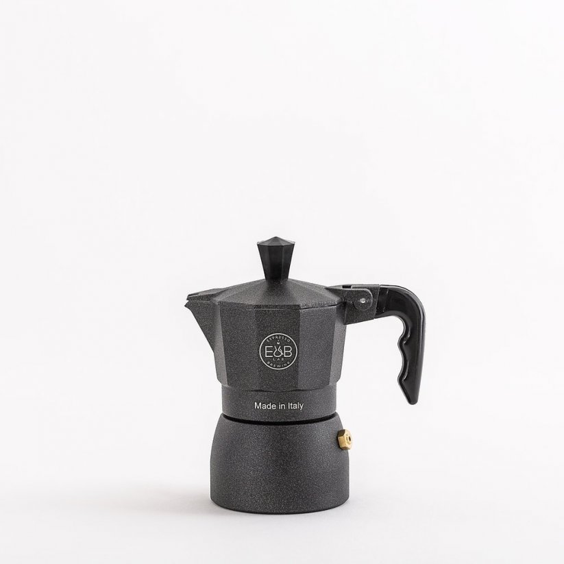 Vintage Bialetti Stovetop Espresso Coffee Pot and Five Black