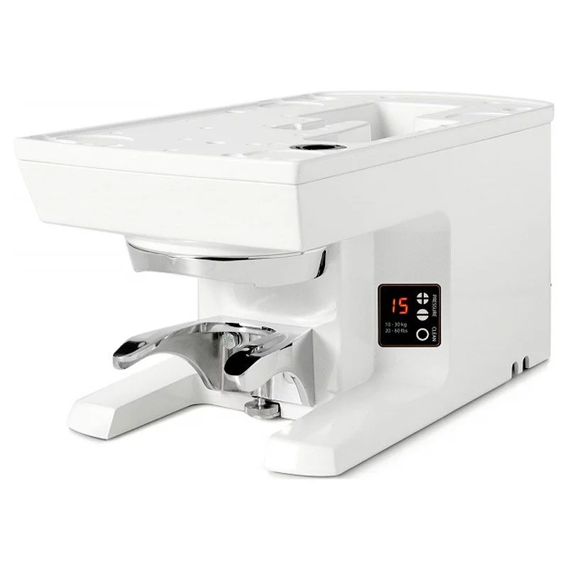 Puqpress M2 58,3 mm automatický filter na kávu v bielej farbe.