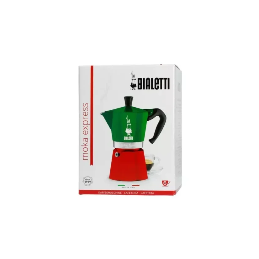 Emballage original de la cafetière Bialetti Moka Express Italia pour 6 tasses.