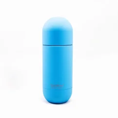 Blaue Asobu Orb Thermoskanne mit einem Volumen von 420 ml, ideal für unterwegs.