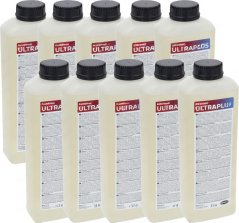 Botzmëttel Det&Rinse Ultraplus 10x1 l, zéng Fläschen mat schwaarze Verschlëss, an zwou Reien opgestallt. Botzmëttel Det&Rinse Ultraplus 10x1 l, zéng Fläschen mat schwaarze Verschlëss, an zwou Reien opgestallt.