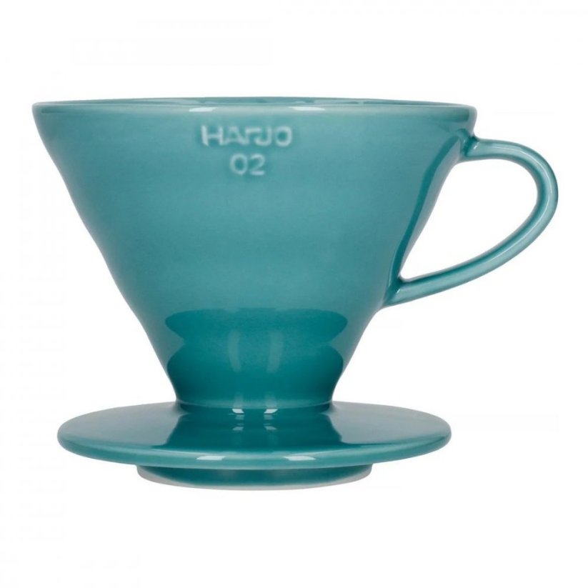 Hario V60-02 ceramiczny turkusowo-zielony VDC-02-TQ-UEX