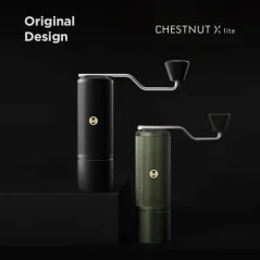Timemore Chestnut X Lite kézi kávédarálók fekete és zöld színben. Timemore Chestnut X Lite kézi kávédarálók fekete és zöld színben.