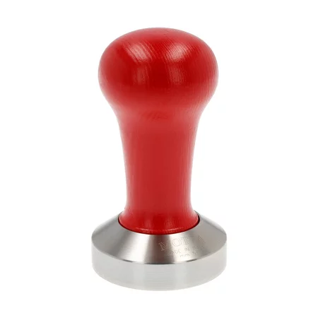 Tamper manuel pour café Motta Pressino 51 mm en rouge, idéal pour un tassage parfait du café moulu.