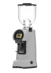 Espresso coffee grinder Eureka Helios 65 in gray plastic finish, perfect for quality coffee lovers.