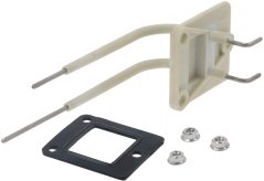 Duebel Niveausensor Convotherm 4, mat zwee Metallstänger, wäissem Montagehalter a schwaarzer Dichtung