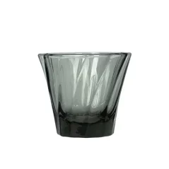 Sort espresso glas Loveramics Twisted på 70 ml, fremstillet af glas.