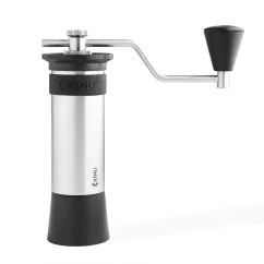 Manual coffee grinder in silver with 47mm grinding stones, Kinu M47 Phoenix.