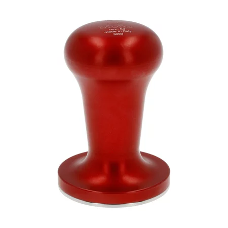 Tamper à café manuel Motta Flash, 53 mm, dans une couleur rouge attrayante.