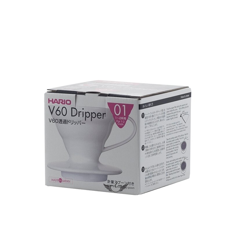 Packaging of the Hario V60-01 dripper.