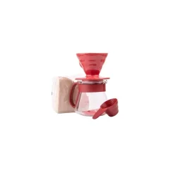 Hario sada V60-01 Pour Over Kit keramický červený