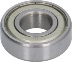 Kugellager 6202 ZZ NSK mat Metalldeckelen op alle Säiten, schéiwen Usiicht vu vir Kugellager 6202 ZZ NSK mat Metalldeckelen op alle Säiten, schéiwen Usiicht vu vir