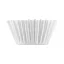 Filtres en papier blancs pour cafetières Bunn ayant un diamètre de base de 10,8 cm.