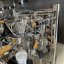 ECM Synchronika in olive finish, home lever espresso machine with classic E61 group head for perfect espresso extraction.