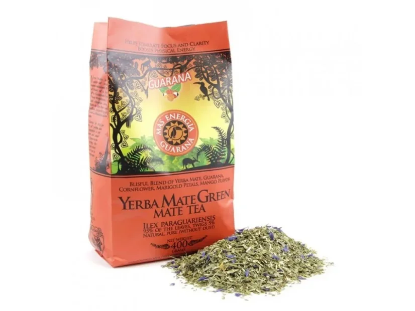 Balíček Yerba Mate Green Mas Energia Guarana, druh čaju yerba mate, ideálny pre povzbudenie a zvýšenie energie.