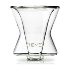 Funnex is a glass Chemex dripper for coffee brewing. Funnex is a glass Chemex dripper for coffee brewing.