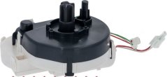 Zännrad Siemens, schwaarze Zännmechanismus op engem beige Plastiksgehäis mat Steckverbinder an Dréit Zännrad Siemens, schwaarze Zännmechanismus op engem beige Plastiksgehäis mat Steckverbinder an Dréit