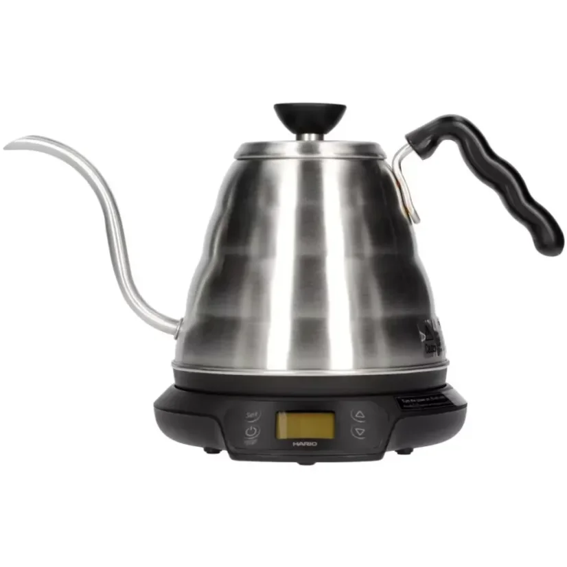 Elektrická kanvica Hario V60 Buono s termostatom s objemom 800 ml je ideálnym pomocníkom na prípravu dokonalej kávy.
