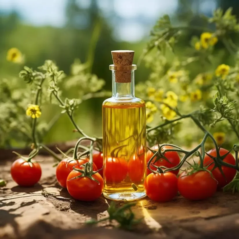Flacon en verre de 10 ml d'huile essentielle 100 % naturelle, idéale pour une utilisation en automne.
